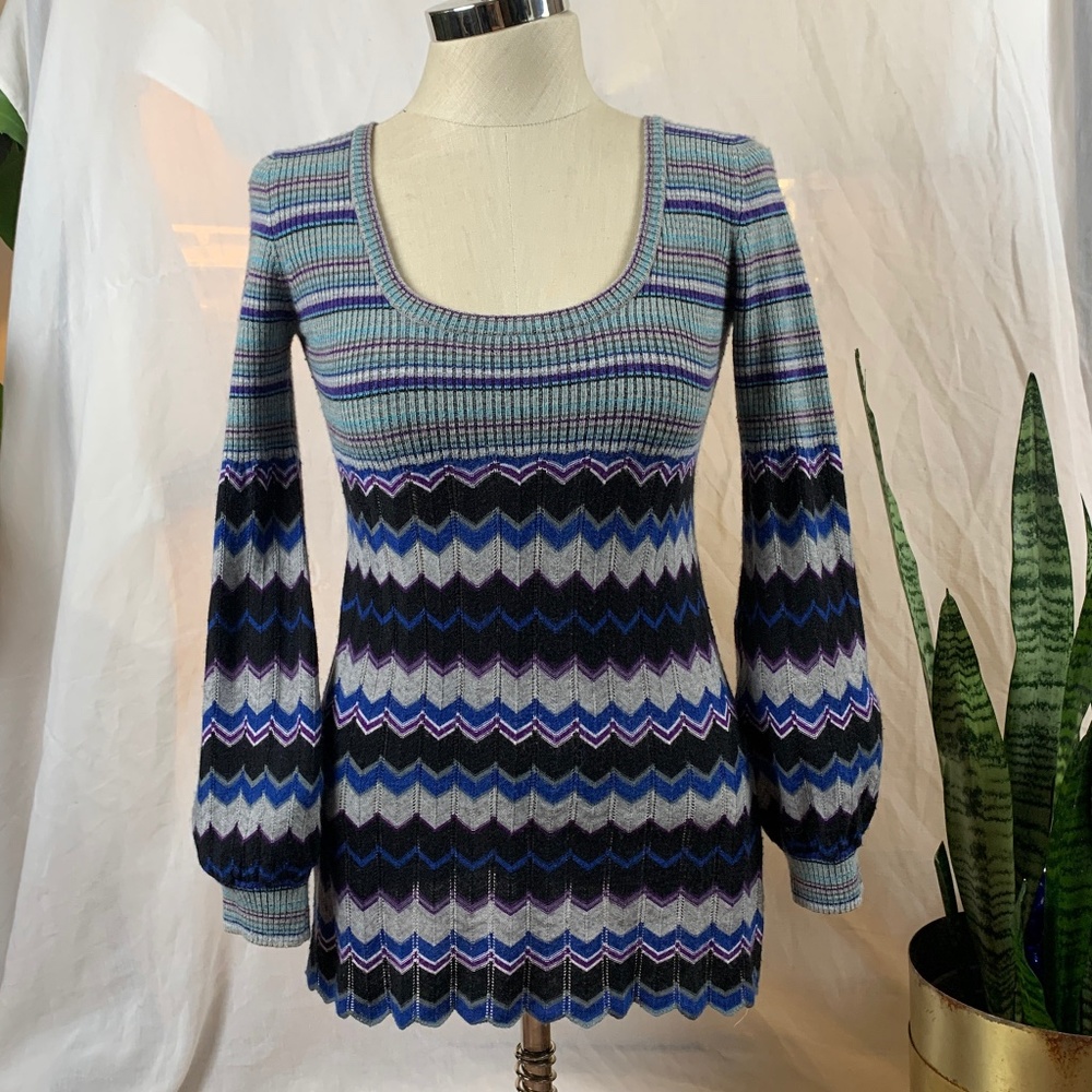 *Donating 12/20* Free People Striped Knit Babydoll Tunic Sweater